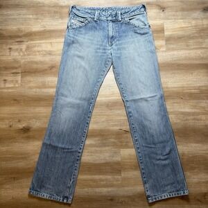 Diesel Roody Jeans Men 33x34 Blue Bootcut Stone Wash Denim Western Vintage MA795
